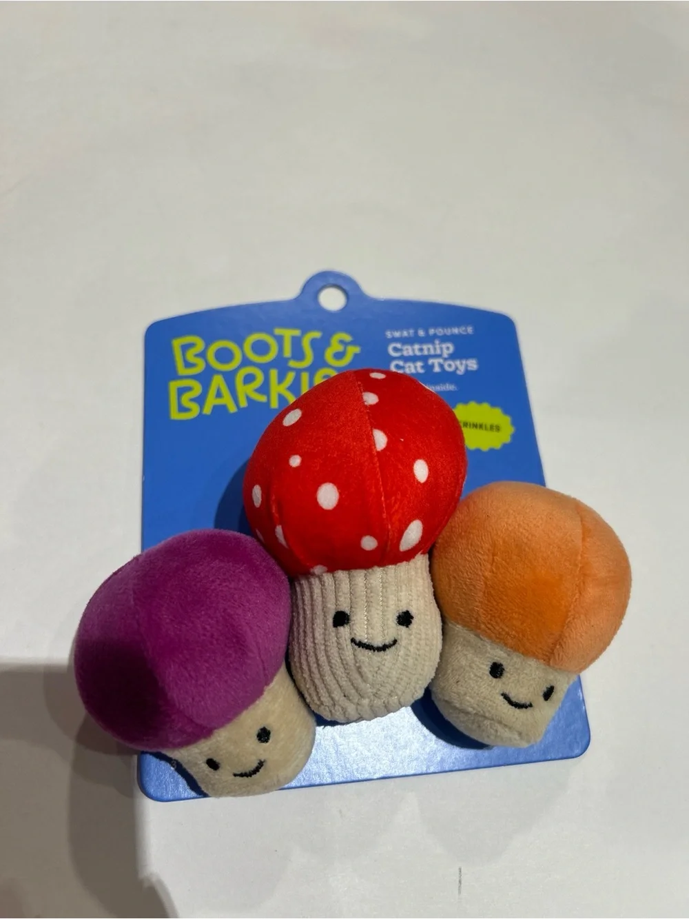 Boots & Barkley Sweet & Bouncy Catnip Cat Toys – Mushroom Trio (3 Count) nwt